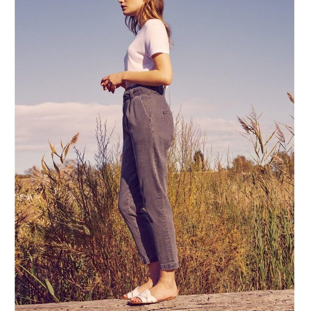 Pantalón Ava de talle alto pitillo - Gris denim - Mujer