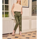Pantalones pitillo Ava Rock con cintura alta y cigarrillos - Ejército - Mujer