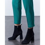 Pantalon Cigarette Highwaist London Color - Emerald Green - Femme