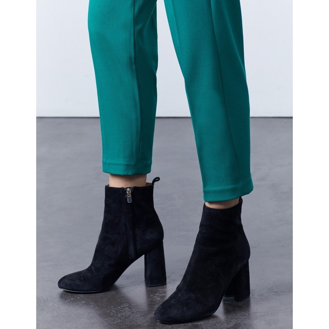 Pantalon Cigarette Highwaist London Color - Emerald Green - Femme