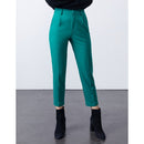 Pantalón pitillo Highwaist London Color - Verde esmeralda - Mujer