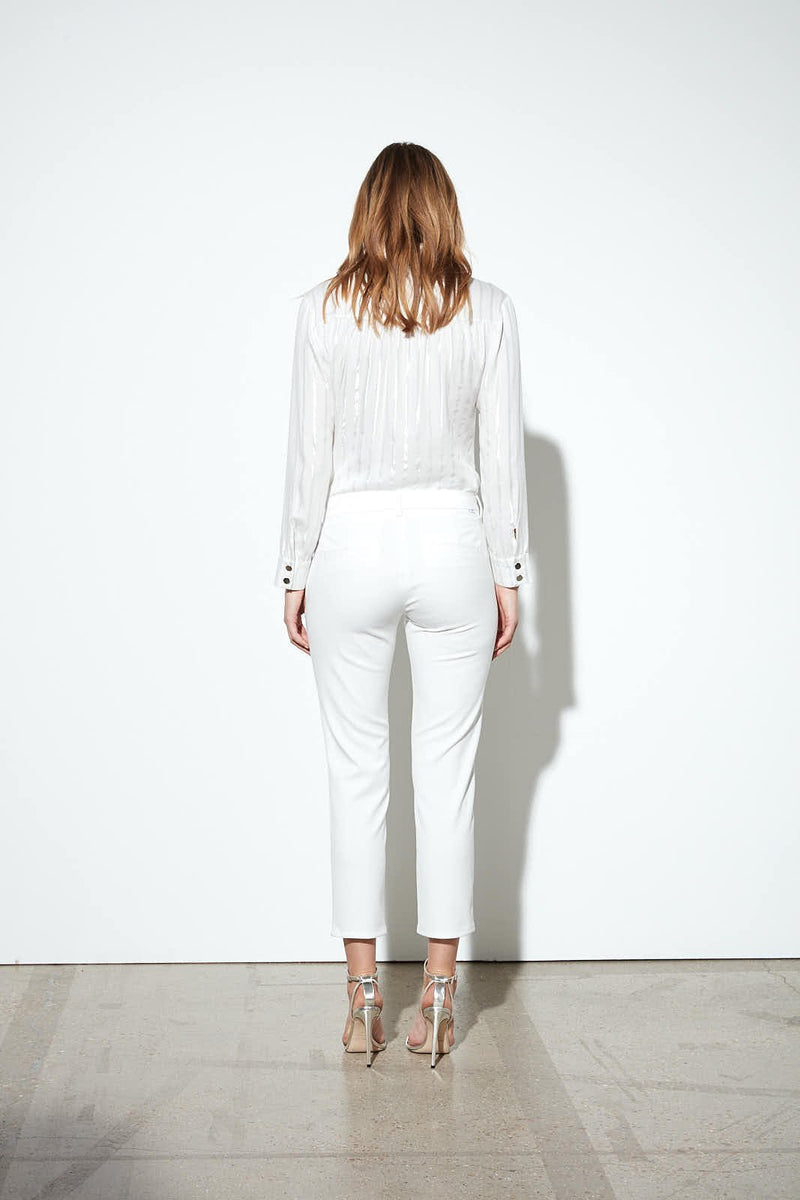 Pantalon Cigarette Leandro - White - Femme