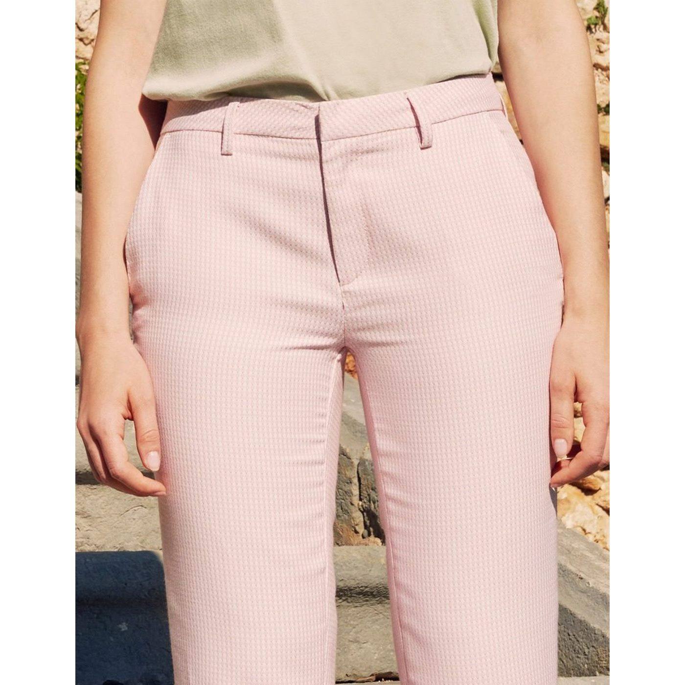 Pantalon Cigarette Liv Fancy - Baby Pink Tiles - Femme