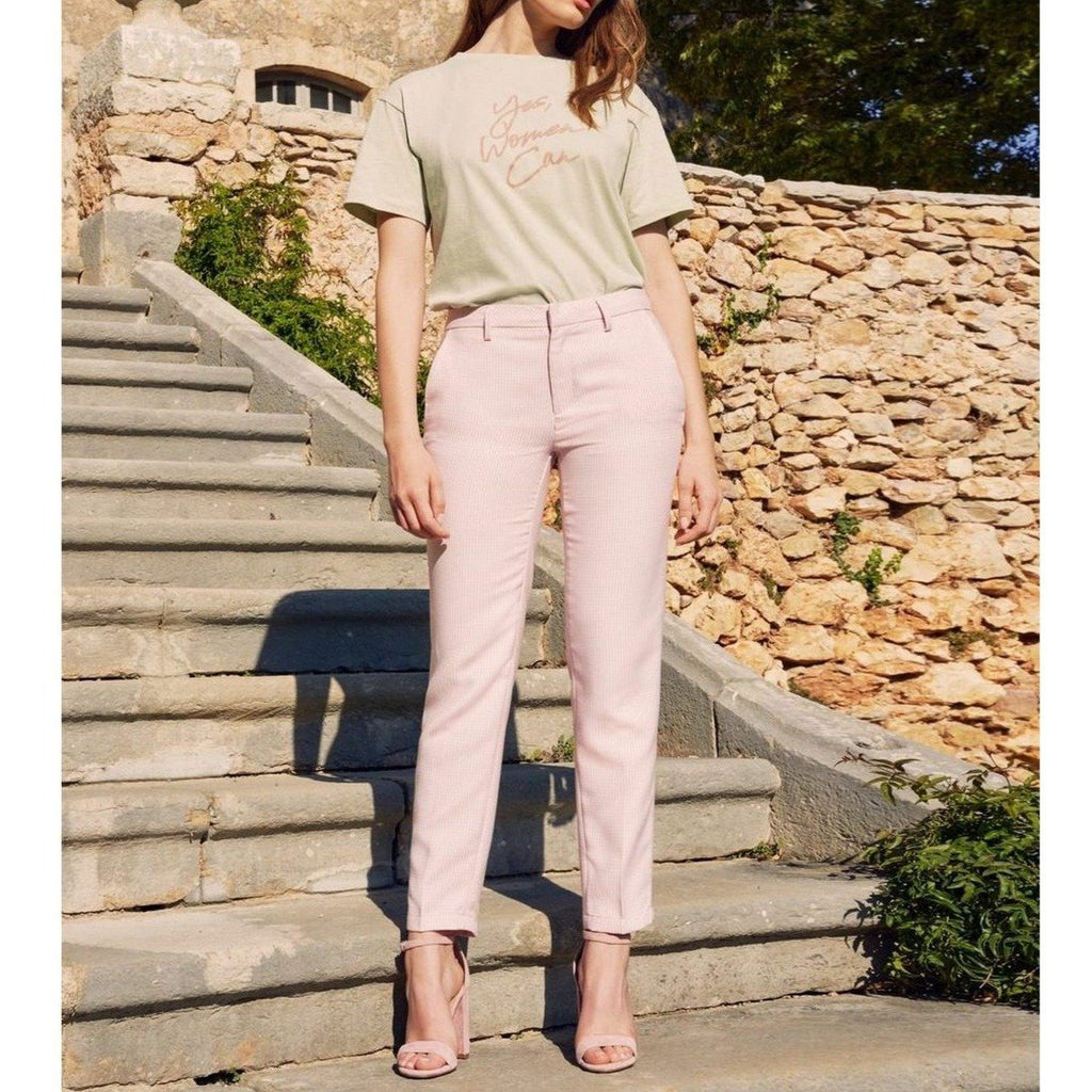 Pantalon Cigarette Liv Fancy - Baby Pink Tiles - Femme