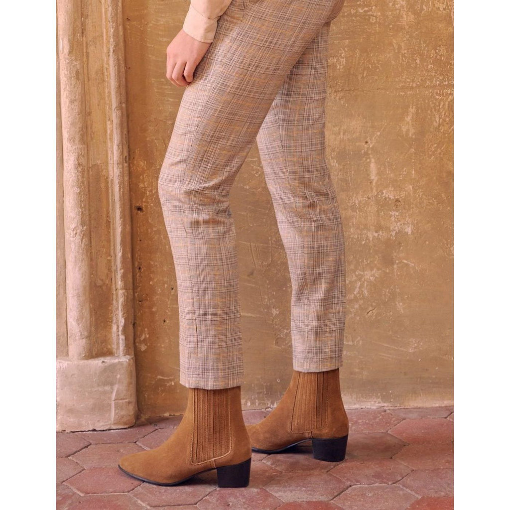 Pantalon Cigarette Liv Fancy - Golden Tartan - Femme