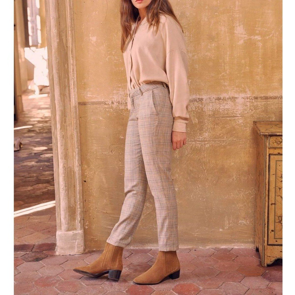 Pantalon Cigarette Liv Fancy - Golden Tartan - Femme