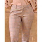 Pantalon Cigarette Liv Fancy - Golden Tartan - Femme