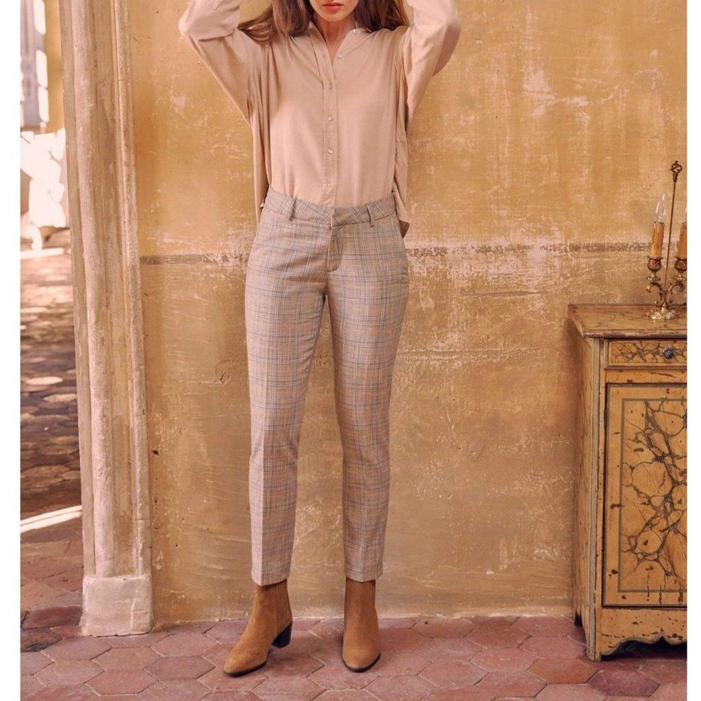 Pantalon Cigarette Liv Fancy - Golden Tartan - Femme