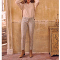 Pantalon Cigarette Liv Fancy - Golden Tartan - Femme