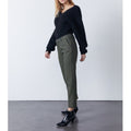 Reiko - Liv Fancy Cigarette Trousers - Khaki Diamond - Women