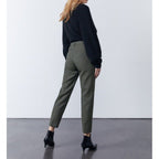 Reiko - Liv Fancy Cigarette Trousers - Khaki Diamond - Women