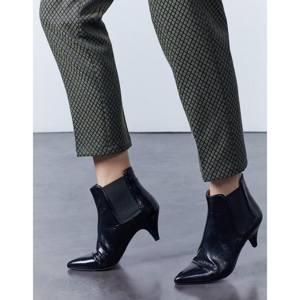 Reiko - Liv Fancy Cigarette Trousers - Khaki Diamond - Women