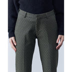 Reiko - Liv Fancy Cigarette Trousers - Khaki Diamond - Women