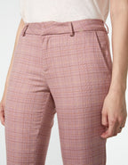 Liv Fancy Cigarette Trousers - Pink Checks - Women