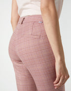 Liv Fancy Cigarette Trousers - Pink Checks - Women