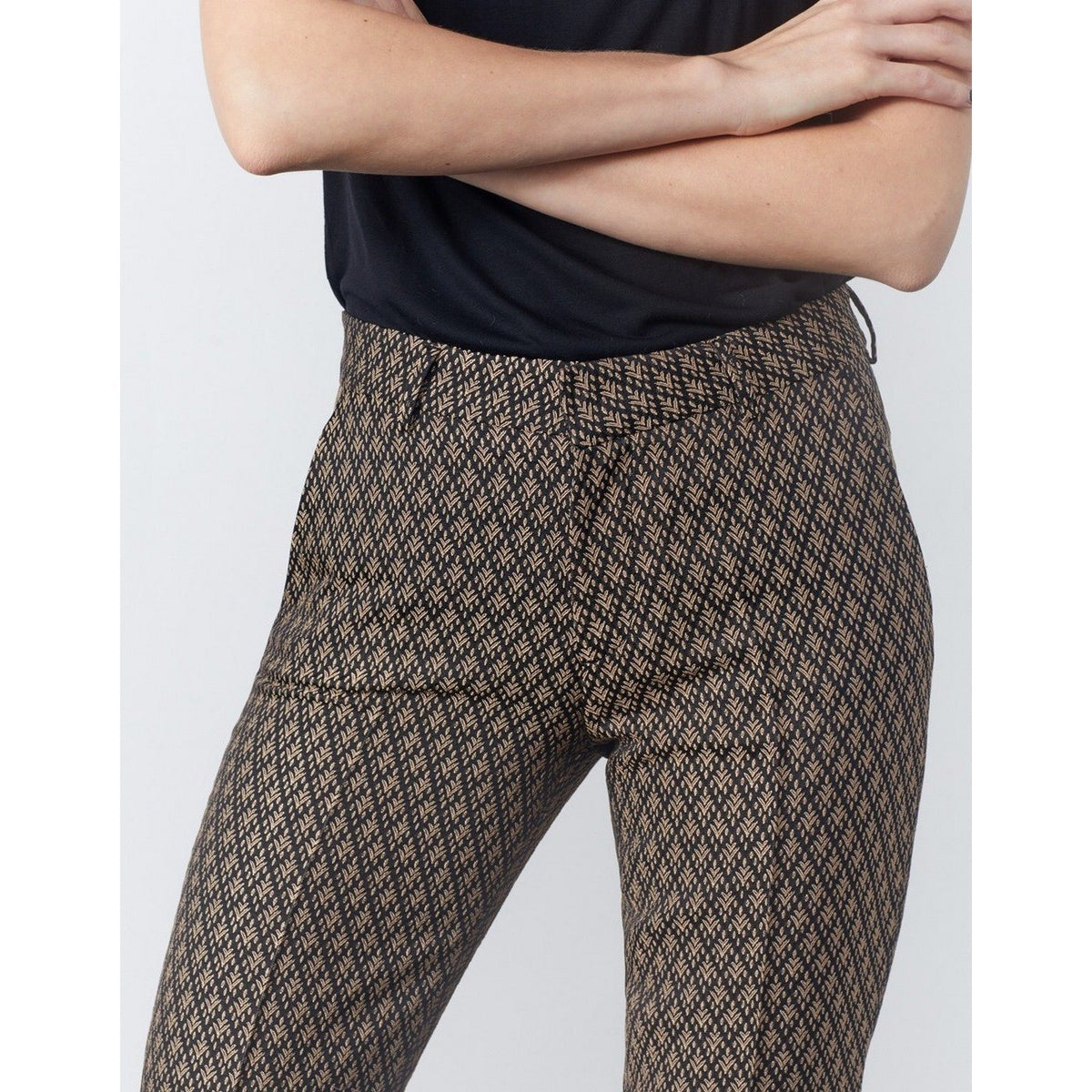 Cigarettenbroek Liv Fancy - Royal Leaves - Dames