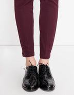 Lizzy Color Cigarette Trousers - Dark Burgundy - Women