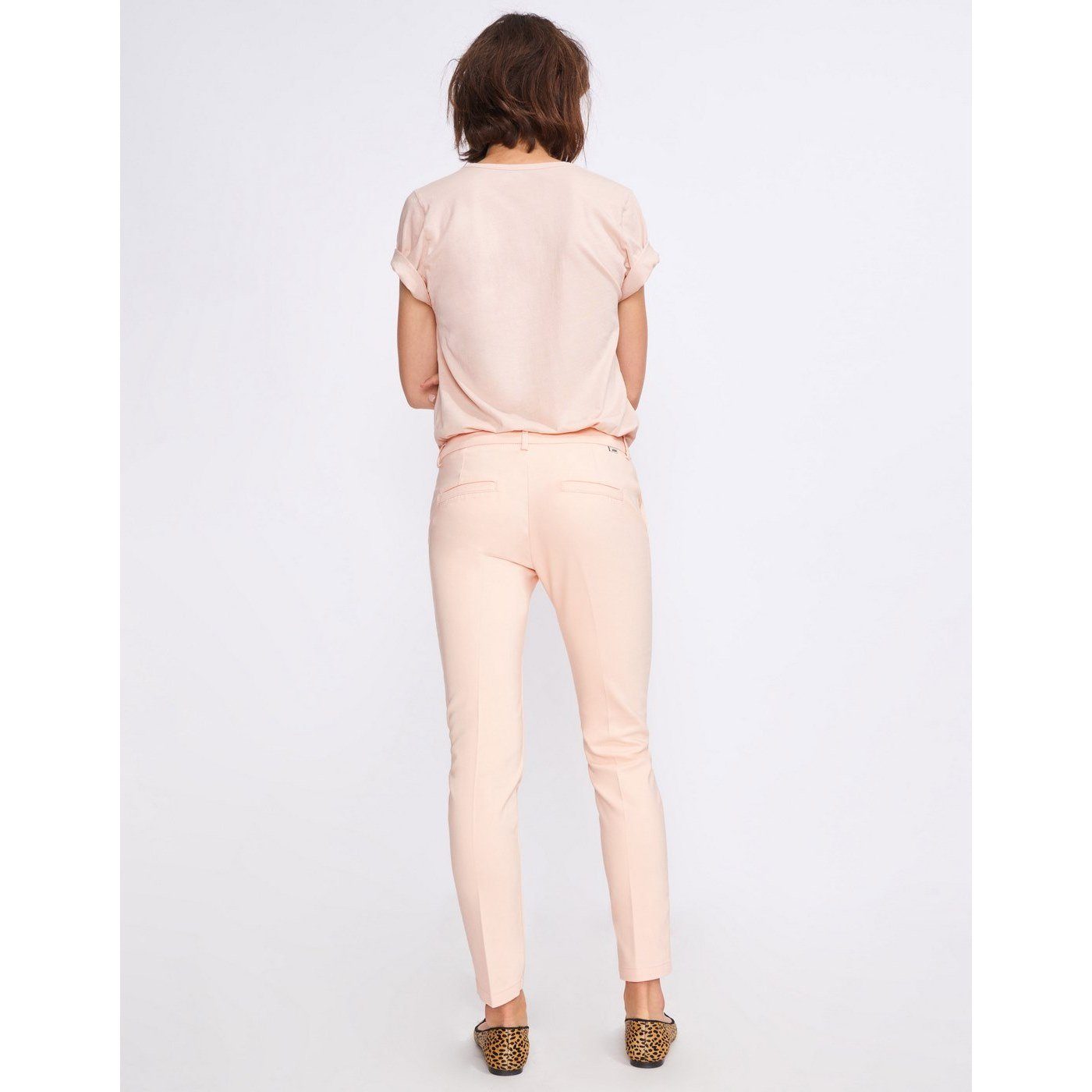 Lizzy Color Cigarette Trousers - Cloud Pink