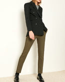 Pantalón color cigarrillo Lizzy - Ribetes caqui - Mujer