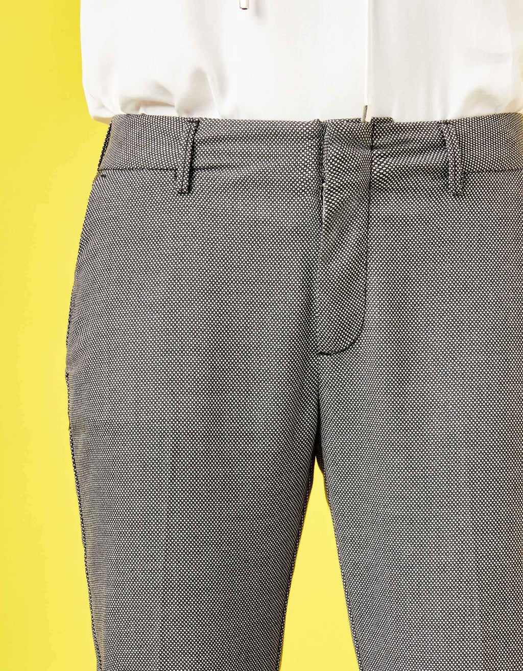 Pantalón cigarette Lizzy Fancy Black Mesh - Mujer
