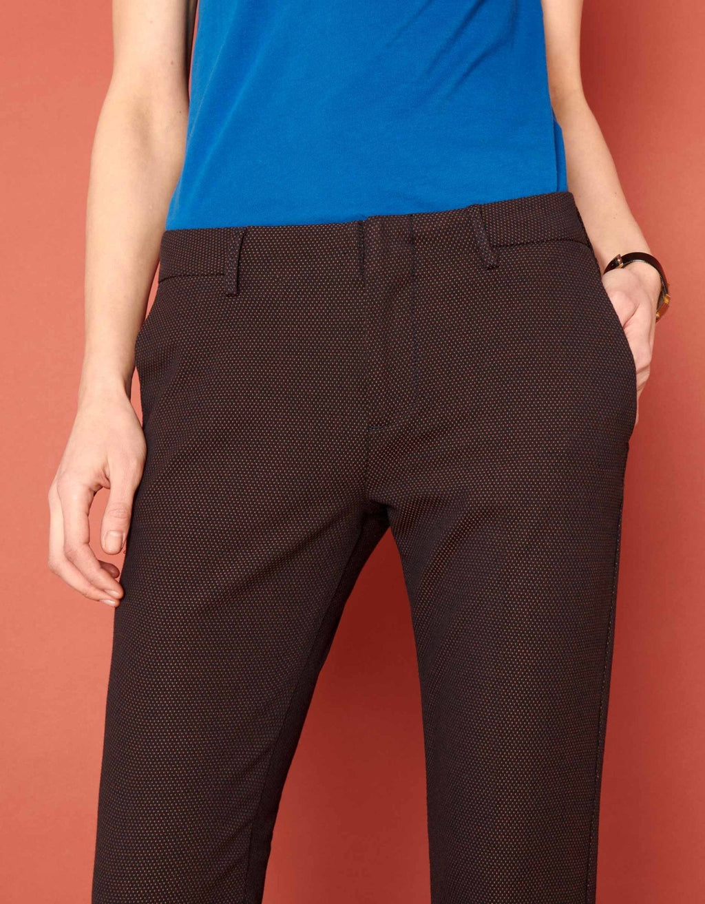 Pantalon Cigarette Lizzy Fancy - Copper Dots - Femme
