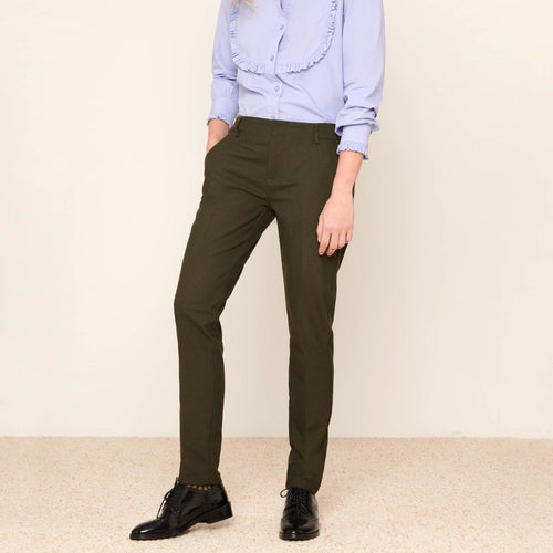 Pantalon Cigarette Lizzy Fancy Green Berry - Femme