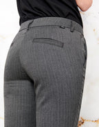 Cigarette Trousers Lizzy Fancy - Grey Silver Stripes - Women