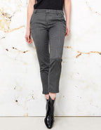 Cigarette Trousers Lizzy Fancy - Grey Silver Stripes - Women