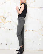 Cigarette Trousers Lizzy Fancy - Grey Silver Stripes - Women