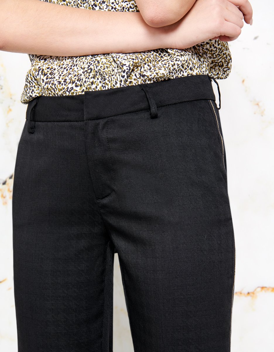 Lizzy Fancy Cigarette Trouser - Herring Black - Women