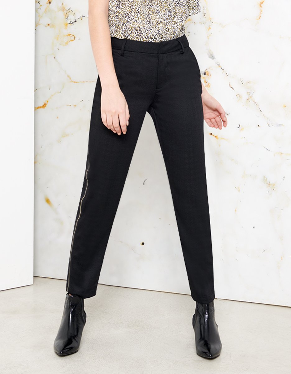 Lizzy Fancy Cigarette Trouser - Herring Black - Women