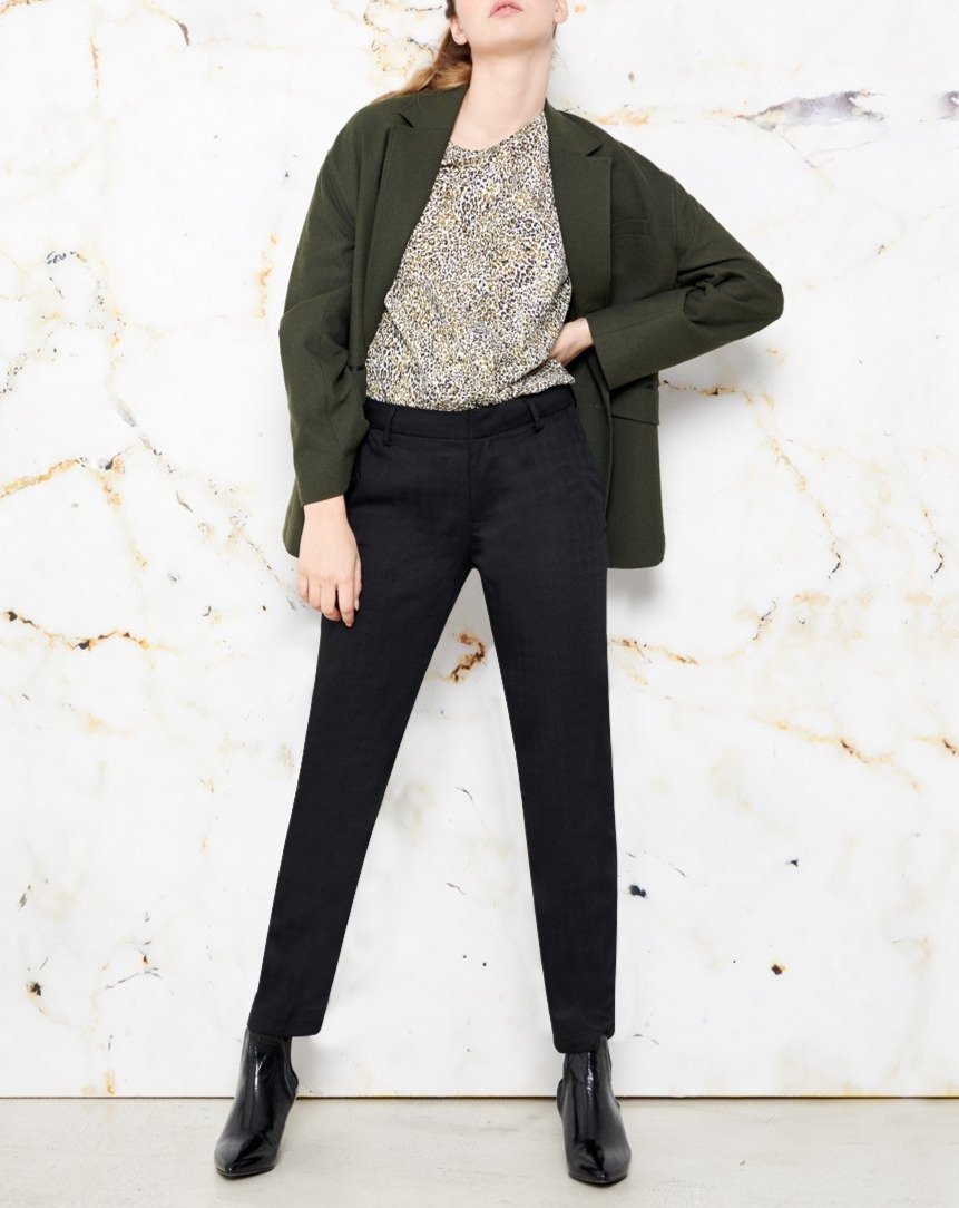Lizzy Fancy Cigarette Trouser - Herring Black - Women