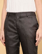 Lizzy Fancy Cigarette Trousers - Metallic Black