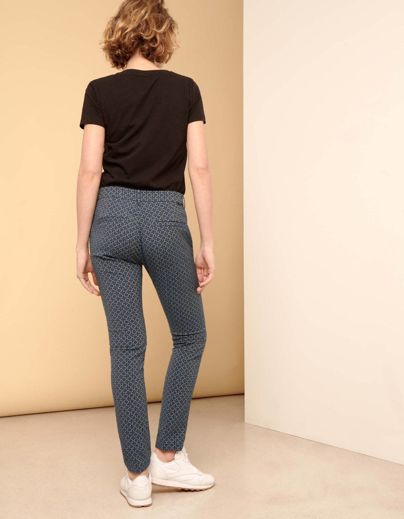 Pantalones fluidos en azul marino Fancy de Cigarrillo Lizzy
