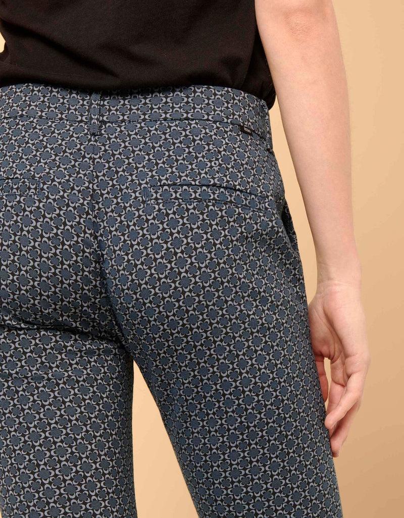 Pantalones fluidos en azul marino Fancy de Cigarrillo Lizzy