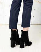 Cigarette Trousers Lizzy Fancy - Navy Silver Stripes - Women
