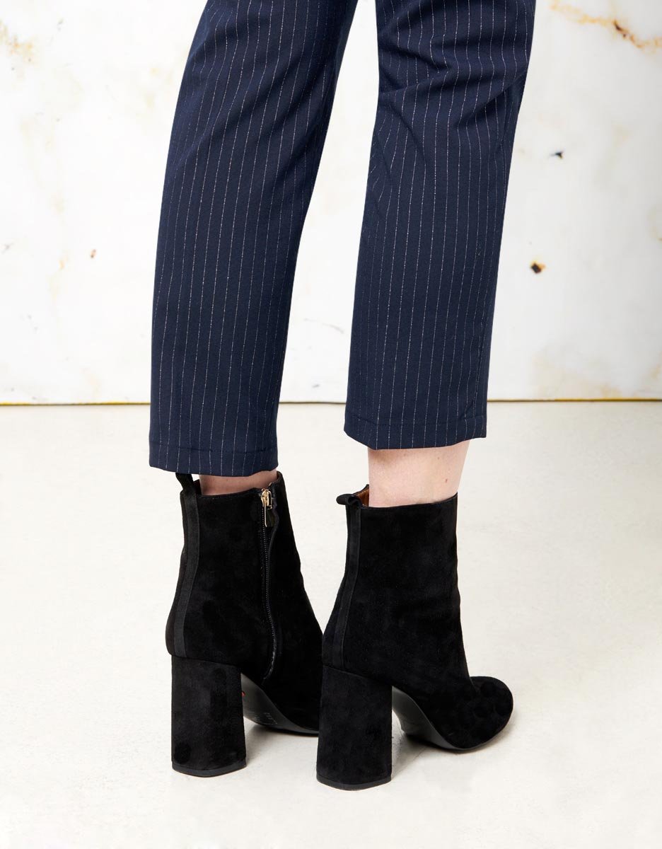 Cigarette Trousers Lizzy Fancy - Navy Silver Stripes - Women