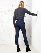 Cigarette Trousers Lizzy Fancy - Navy Silver Stripes - Women