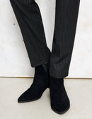 Pantalones con cinta Fancy Lizzy de cigarrillos - Cuadros grises - Mujer
