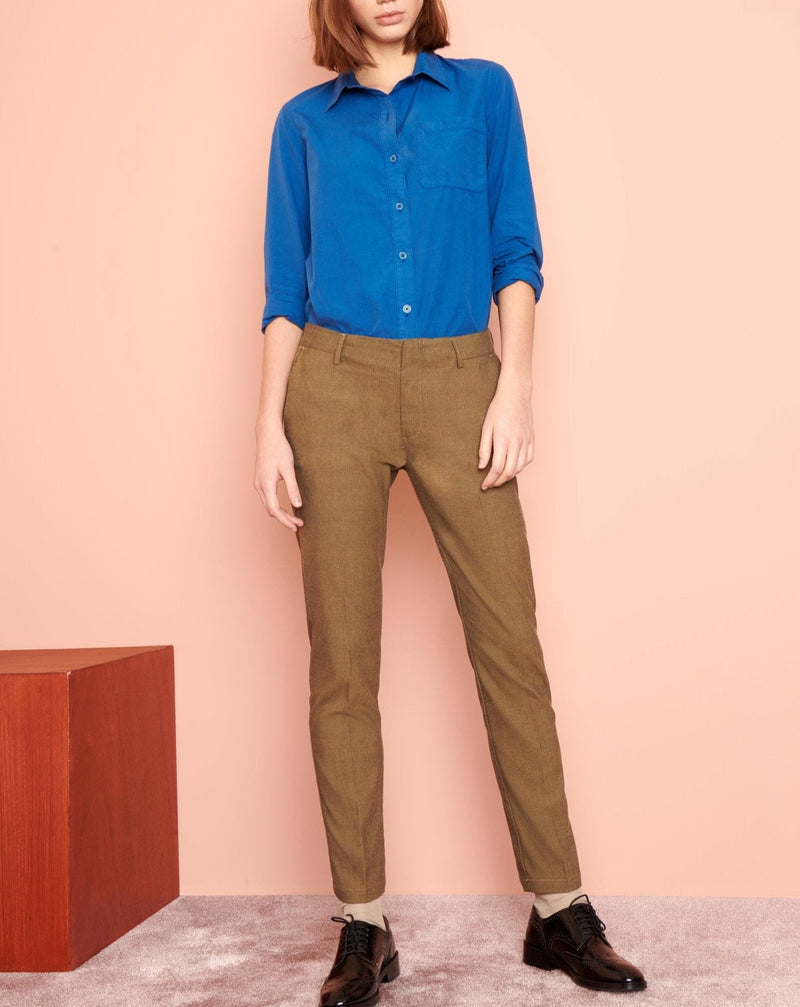 Pantalones cigarrillo Lizzy Fancy - Twill Grege - Mujer