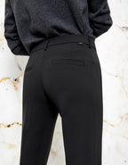 Louison Color Cigarette Trousers - Black
