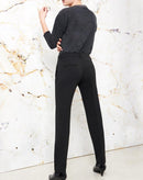 Louison Pantalones Color Cigarrillo - Negro