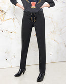 Louison Pantalones Color Cigarrillo - Negro