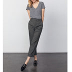 Reiko - Pantalon Cigarette Straight Cropped Laryfancy - Black Daisy - Femme