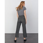Reiko - Pantalon Cigarette Straight Cropped Laryfancy - Black Daisy - Femme