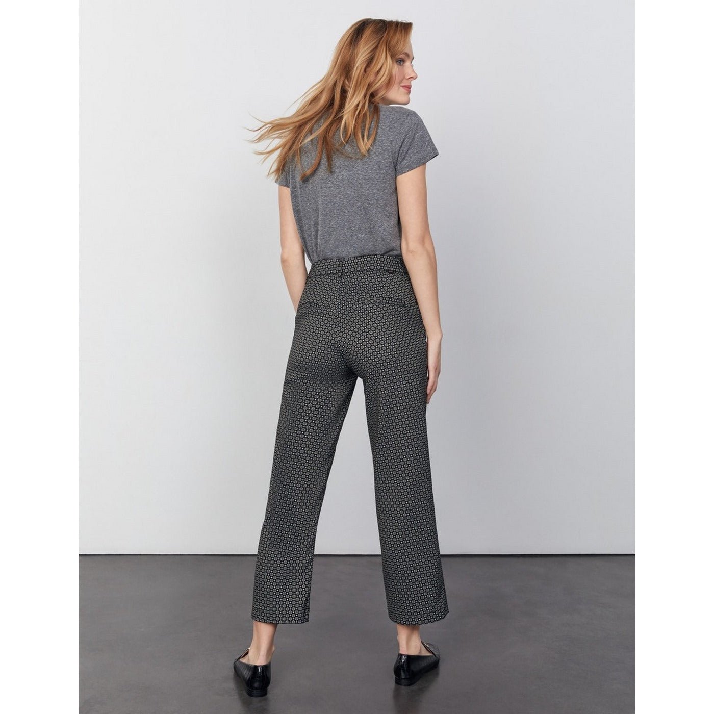 Reiko - Pantalon Cigarette Straight Cropped Laryfancy - Black Daisy - Femme
