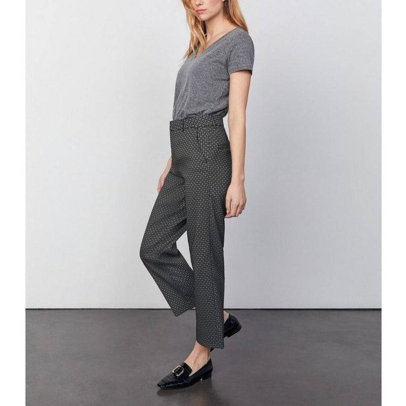 Reiko - Pantalón Laryfancy recortado recto tipo cigarrillo - Black Daisy - Mujer