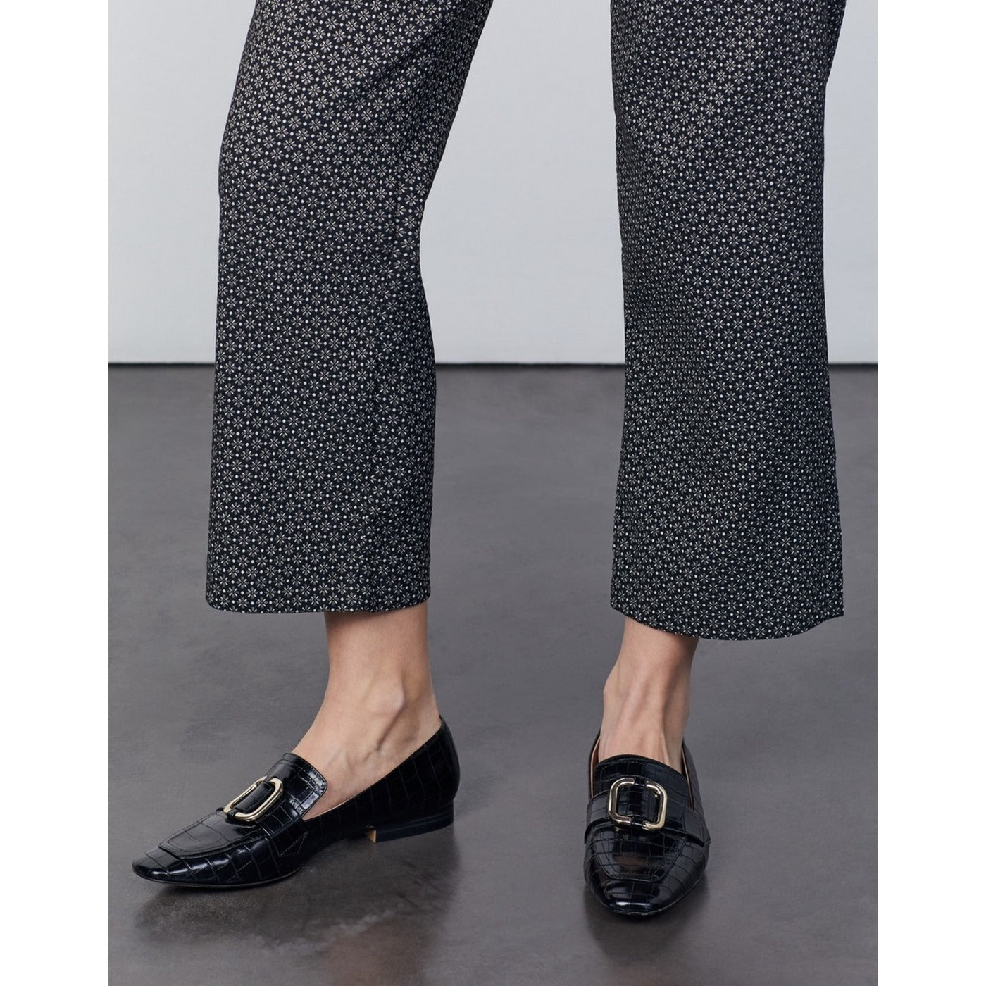 Reiko - Pantalon Cigarette Straight Cropped Laryfancy - Black Daisy - Femme