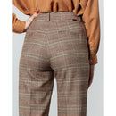 Pantalón Laryfancy pitillo recto y capri - Cuadros camel - Mujer