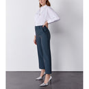 Pantalón Laryfancy de corte recto y cigarrillo - Puntos índigo - Mujer
